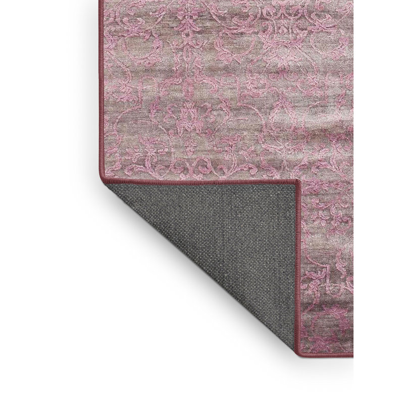 Tapis de zone mauve contemporaine, Rectangle 5 pi x 7 pi