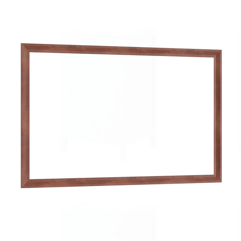 60"X40" Oversized Modern Rectangle Bathroom Mirror, 60" x 40", Walnut