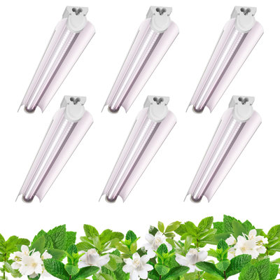 Barrina Led Grow Lights, Full Spectrum, 180w(6 X 30w, 1000w Equivalent), 3ft Grow Light Strips, T8 Grow Light Bulbs, Pinkish White,  6-pack