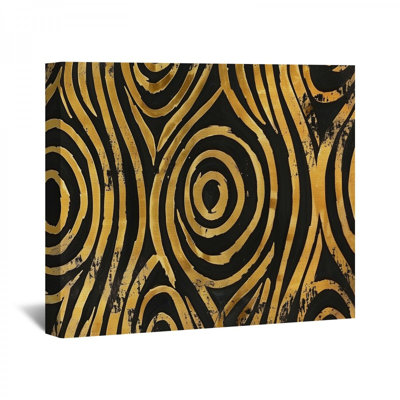 Spirales dorées sur toile