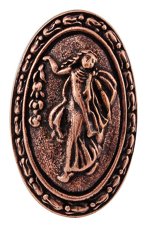 Sforza Oval Knob, Antique Copper