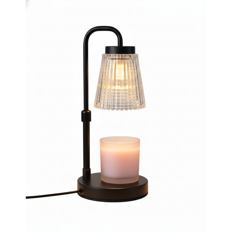 Lampe chauffante à bougie réglable avec minuterie: cadeau d'anniversaire réglable en hauteur pour les femmes pour des bougies parfumées en pot - éclairage sécuritaire et sans flamme et décoration pour bureau personnel