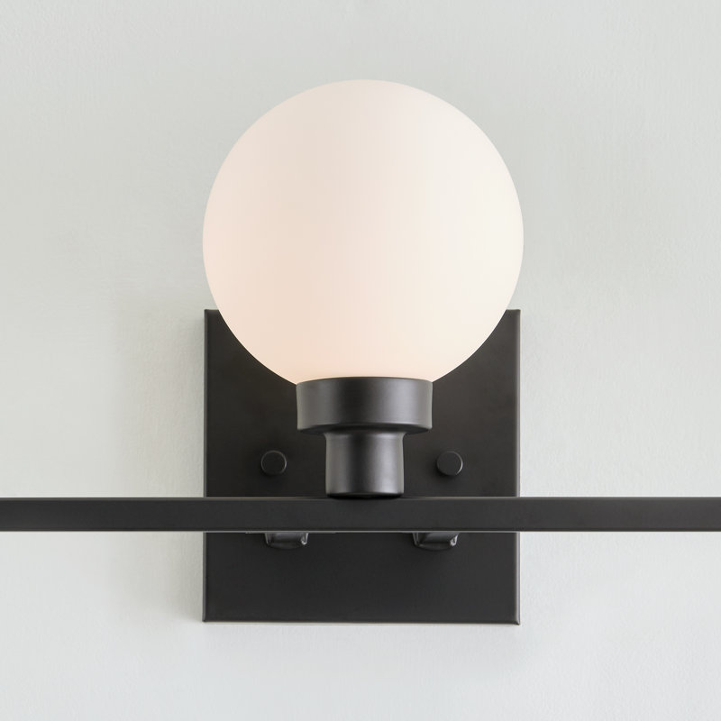 Éclairage de salle de bain à intensité variable à 3 lumières Janne, Noir minuit