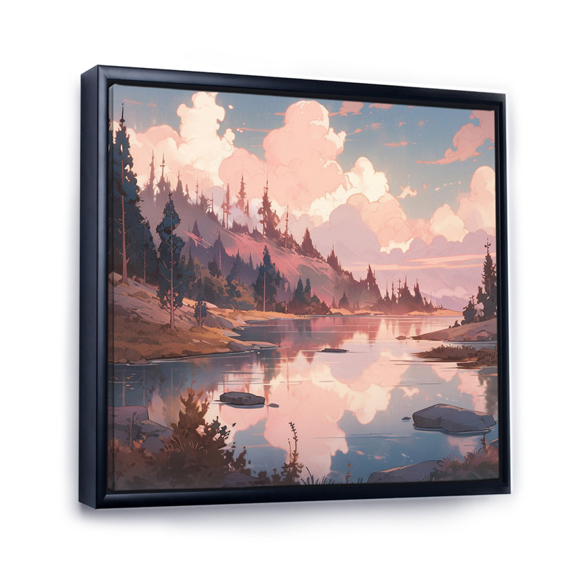 Mountain Majesty II - impression, H 36 po x l 36 po x P 1,5 po, Cadre flottant noir