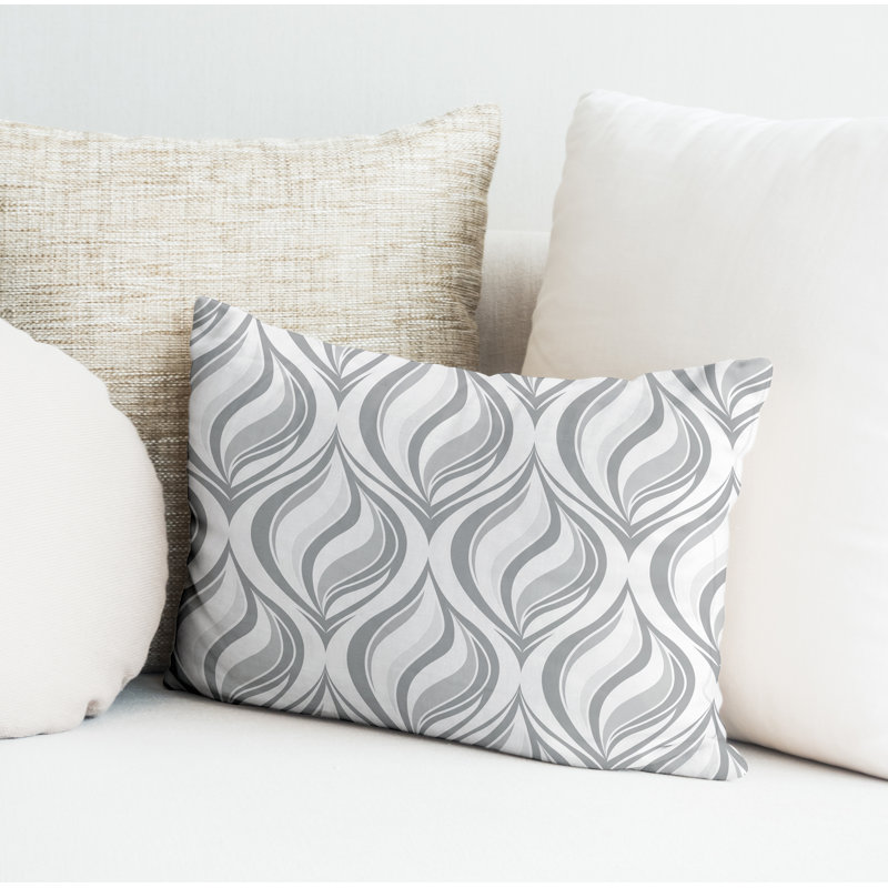 Outdoor Reversible Throw Pillow, Gray