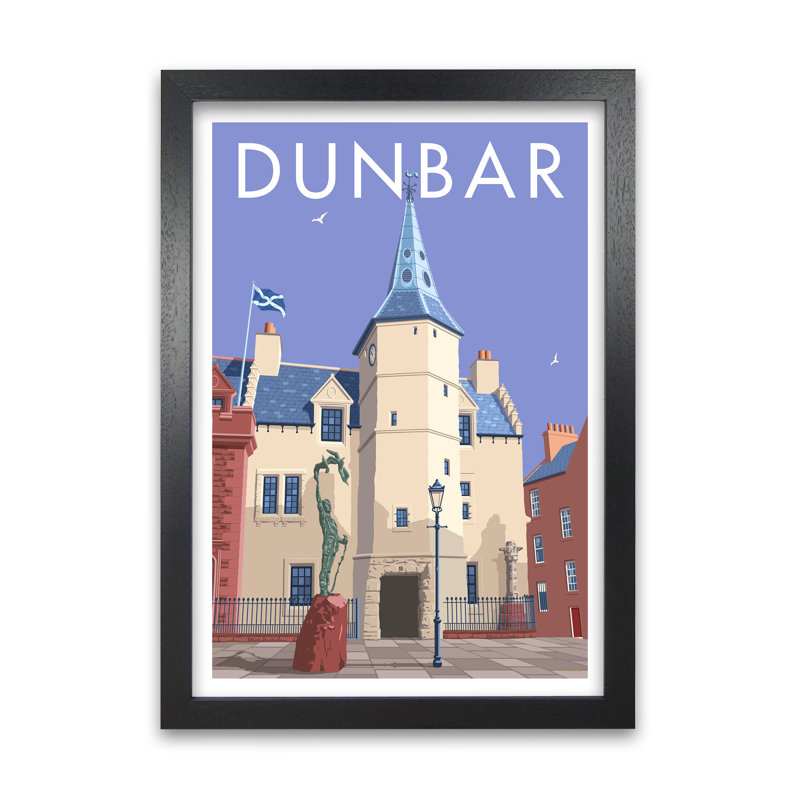 Scotland Dunbar by Stephen Millership - Print, Black, 59.4 cm H x 42 cm W x 5 cm D