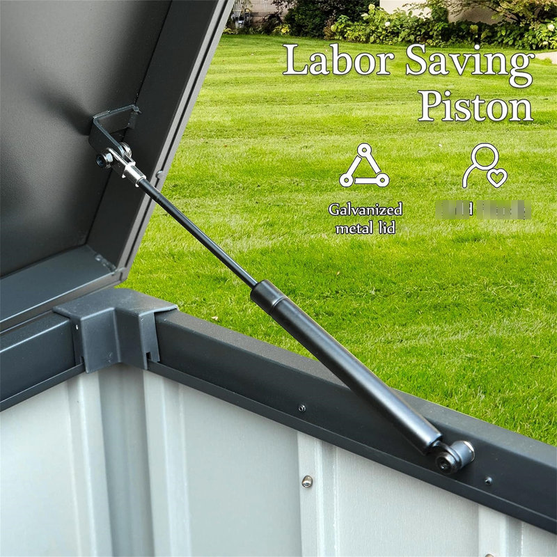 Grande boîte de rangement pour terrasse de patio de 120 gallons - imperméable, verrouillable, pour l'extérieur