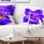 Coussin décoratif à imprimé floral Blue Iris