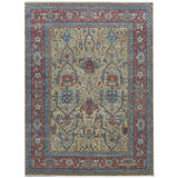 Wool Oriental Area Rug in Gold/Rust