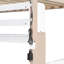 Lit simple superposé de style château avec 2 tiroirs, tablette et DEL, blanc-1436866667-1436866666
