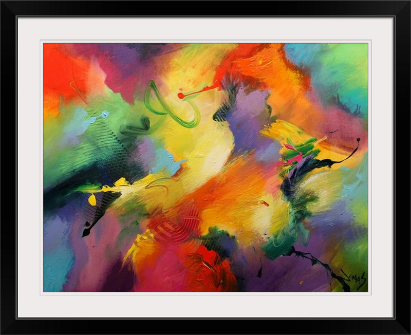 « summer love », impression, H 20 po x l 24 po x P 1 po, Cadre noir