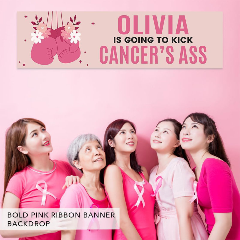 Décorations personnalisées pour bannière «Cancer du sein», Oui