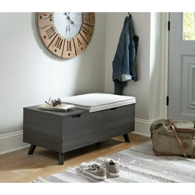 Kadira Polyester Upholstered Storage Bench