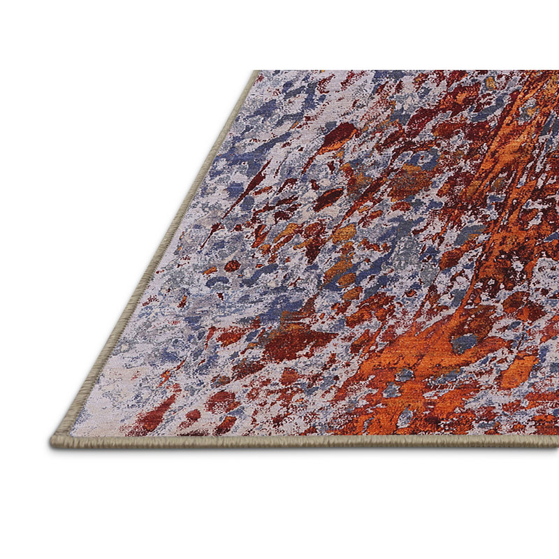 Tapis 100% Mid-Century moderne lavable à la machine 1540, Rectangle 2 pi x 5 pi