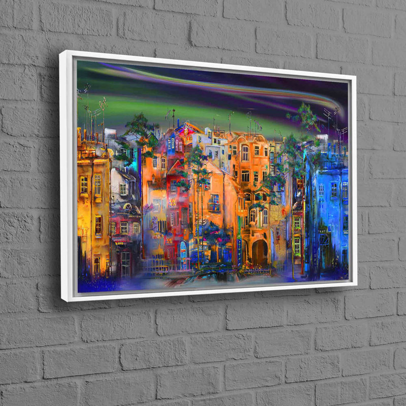 Print on Canvas, White, Framed Print without Mat, 20 cm H x 30 cm W