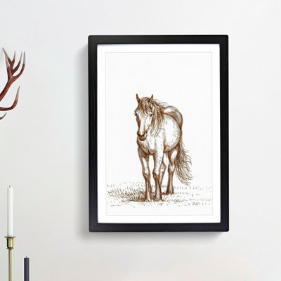 Portrait of a Horse by Jean Bernard - Picture Frame Painting Print