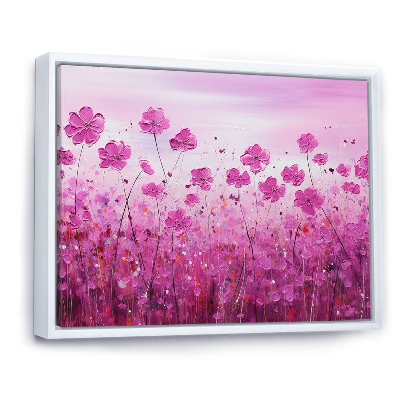 Murmures de fleurs sauvages - impression, H 12 po x l 20 po x P 1,5 po, Cadre flottant blanc