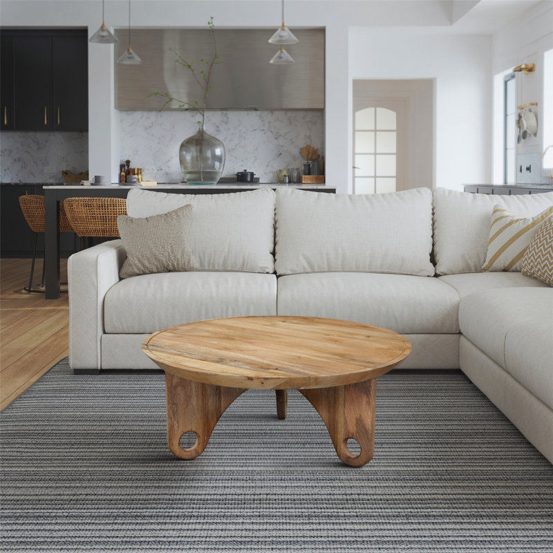 Jaidence Coffee table with grooved edges