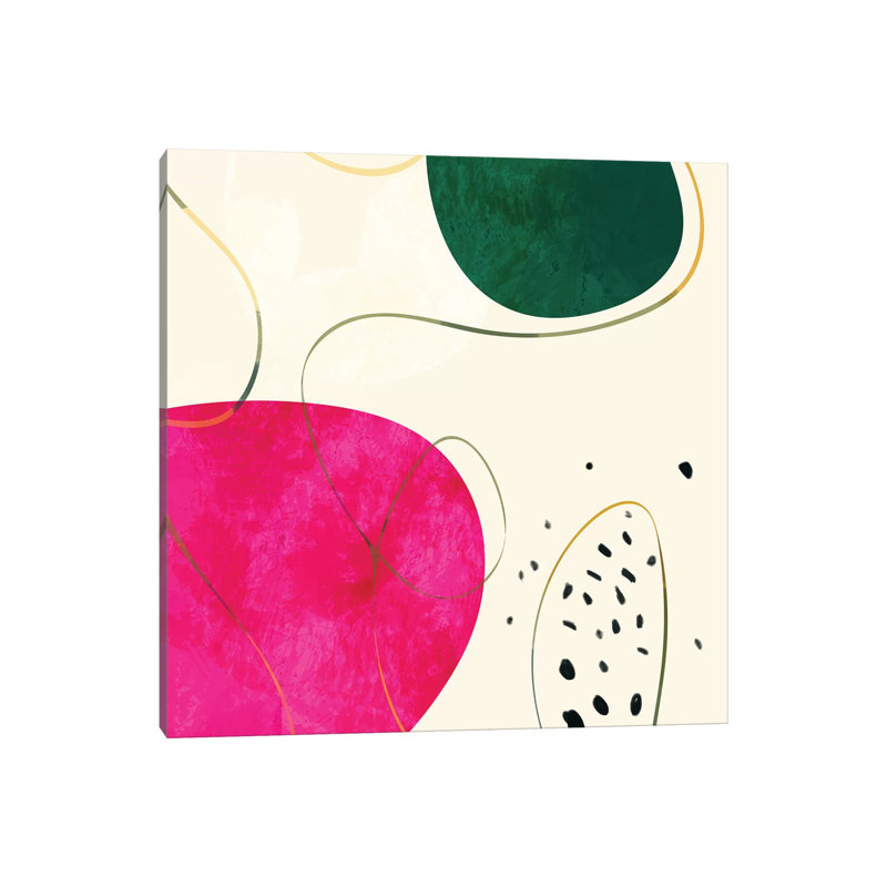Minimal Pink Shape par Ana Rut Bré - impression d'art graphique, Aucun mat, Toile tendue, H 37 po x l 37 po x P 1,5 po