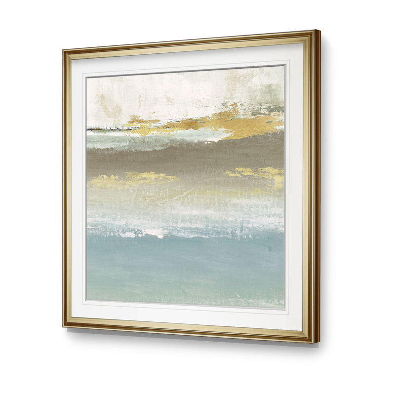 «Soft Solace Détail II», peinture, H 17,5 po x l 17,5 po x P 1,5 po, Cadre doré