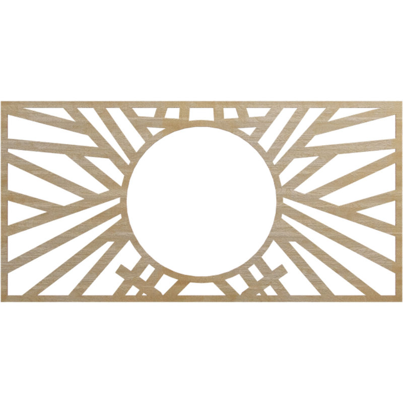 Hoover Ceiling Medallion, Hickory, 20" H x 40" W x 0.38" D