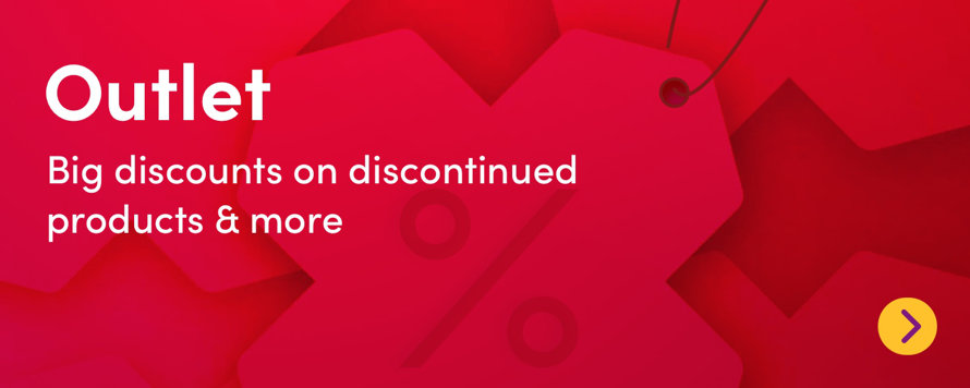 Outlet Big discounts on discontinued products & more