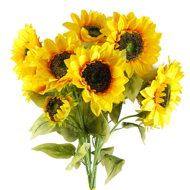 Plastic, Silk Artificial Arrangement, Yellow