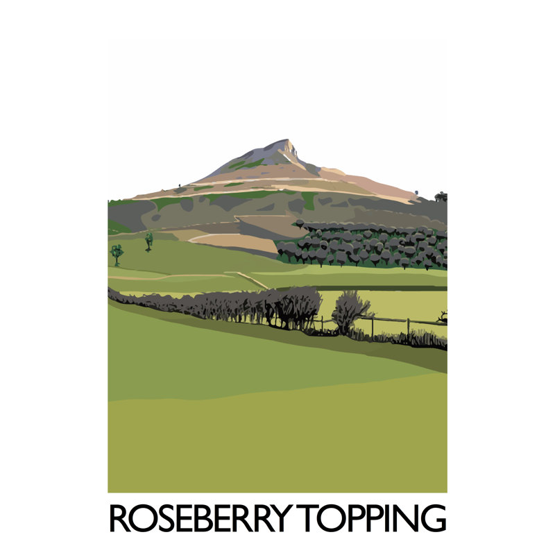 'Roseberry Topping 4' by Richard O'Neil - Print, 50 cm H x 40 cm W x 1 cm D, No Frame