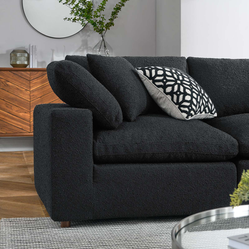 Canapé modulaire 5 pièces Commix, Noir