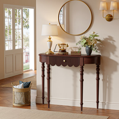 Traditional Solid Wood Console Table with Drawer by Darby Home Co