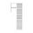 Redmond Cabinet Toilet Paper Storage, 4 Compartments, White Manufactured Wood Finish