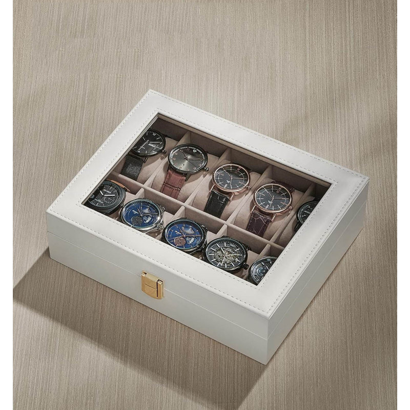 Watch Box +, Cloud White/Cappuccino Beige