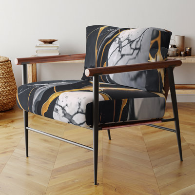 Fauteuil d'appoint rembourré en marbre Daelen