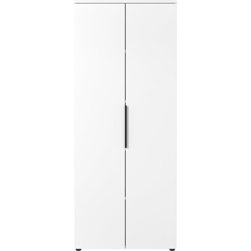 Mastandrea 2 -Door 5 -Shelf Storage Cabinet, White
