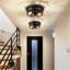 Plafonnier encastré noir 11 lumières 2 lumières