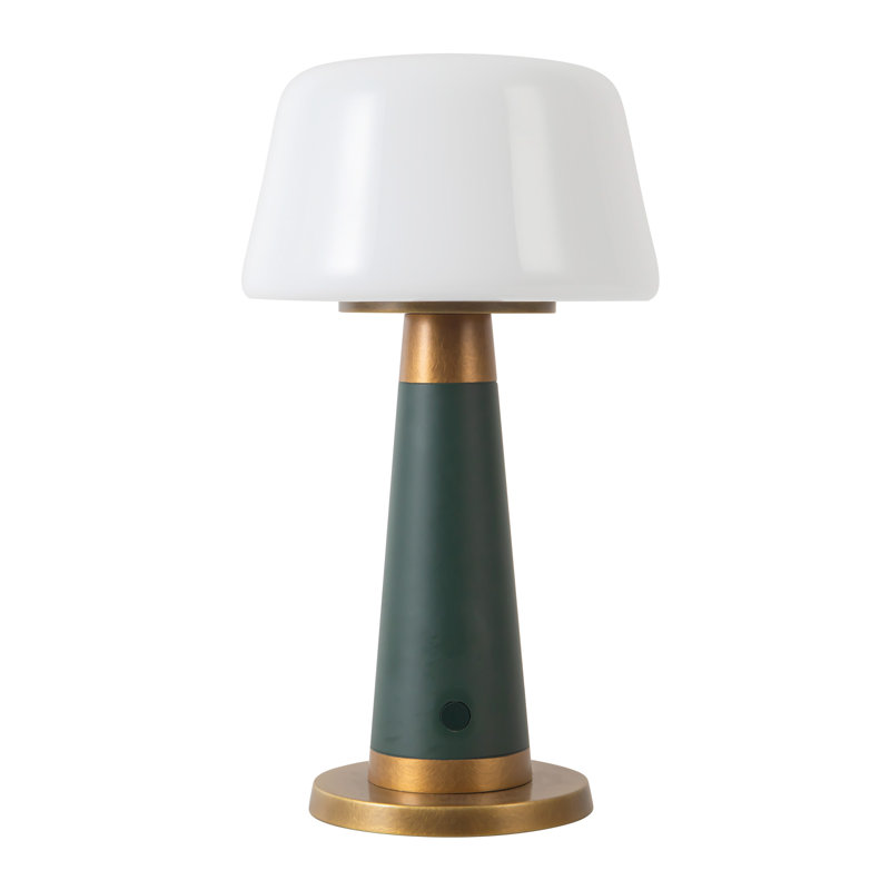 Clemence 11-in Red dimmable LED Table Lamp, Green