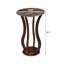 Table d'appoint ronde brune avec plateau