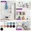  Ensemble de 2 tablettes murales cubiques flottantes pour la découverte de l'espace, blanches-119971538-130890029
