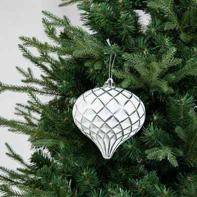 18 Piece Christmas Silver Shatterproof Ornaments Set