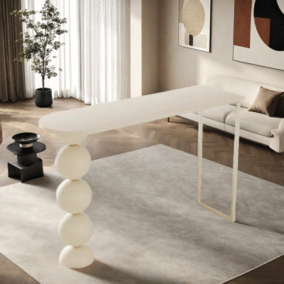 Cream-style casual rock plate bar table