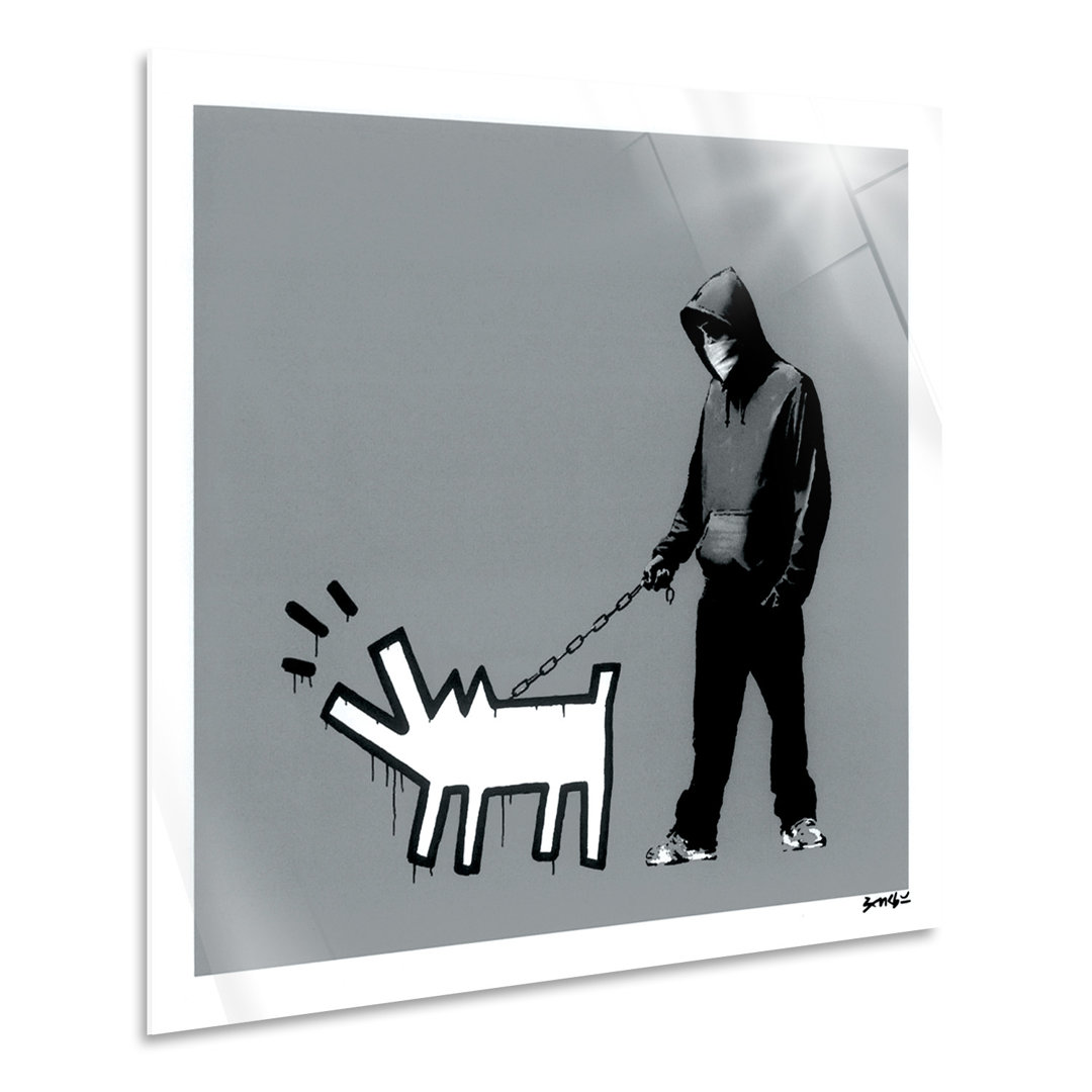 Glasbild Choose Your Grey Weapon von Banksy