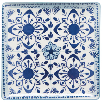 Set of 2 Porto Stamped Plate 10 Inch