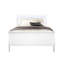 Lit double blanc avec DEL, - Style A Modern Vibe, fini, bois massif, profondeur de produit 56,58 po, largeur 84,55 po, hauteur 46,97 po, lit de 72,68 lb, éclairage à DEL, meubles, matériau en caoutchouc