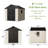 8 Ft. W X 8 Ft. D Plastic Storage Shed With Floor, Resin Shed With Reinforced Steel Structure, Beige