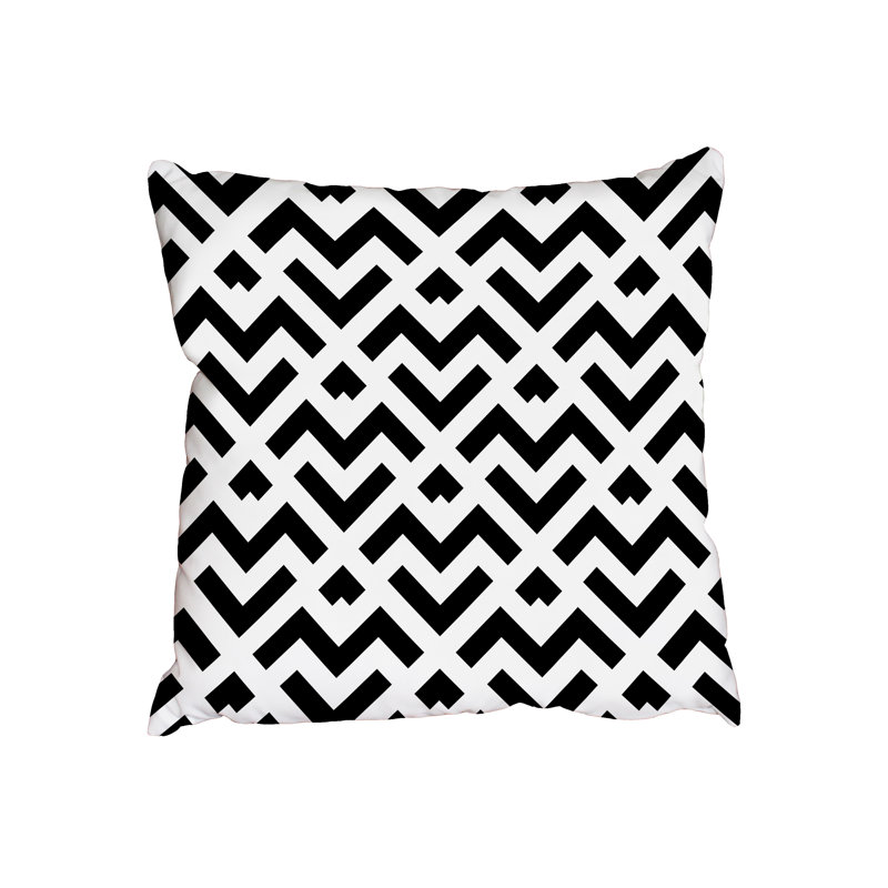 Indoor / Outdoor Geometric Square Throw Cushion, 45cm H x 45cm W x 7cm D