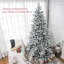 Arbre de Noël artificiel enneigé avec pointes de neige, support en métal pliable, assemblage facile, arbre de Noël articulé pour la maison, le bureau, les fêtes,