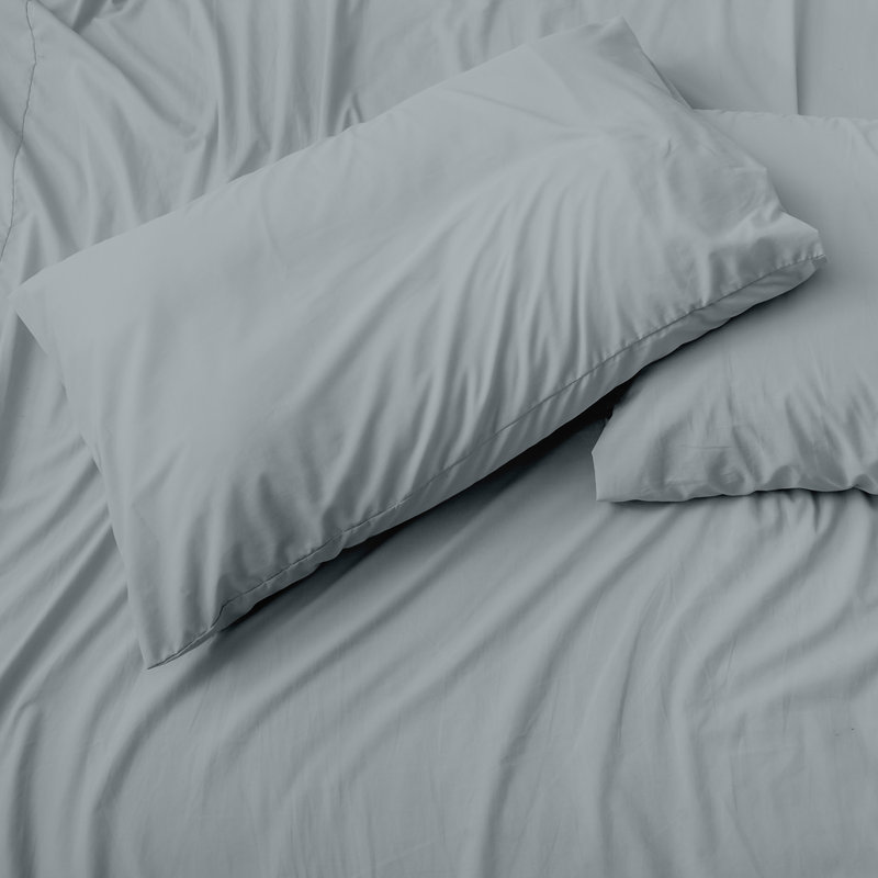 Ensemble de draps en micro-fibre, Ensemble de draps pour grand lit + un drap-housse , Argent
