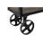 Black Metal Industrial Rolling Cart 3 Basket Drawers Console Table