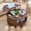 Table basse ronde avec plateau relevable, table basse à plateau relevable 33,46 po-404913805