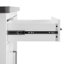 Îlot de cuisine Karoma avec tabourets à dossier en X et plateau en acier inoxydable blanc / gris - Îlot de cuisine et 2 tabourets